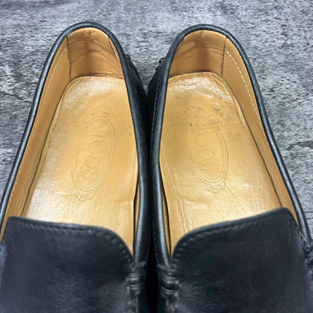 【美品】TOD'S トッズ ゴンミーニ レザー ドライビングシューズ 黒