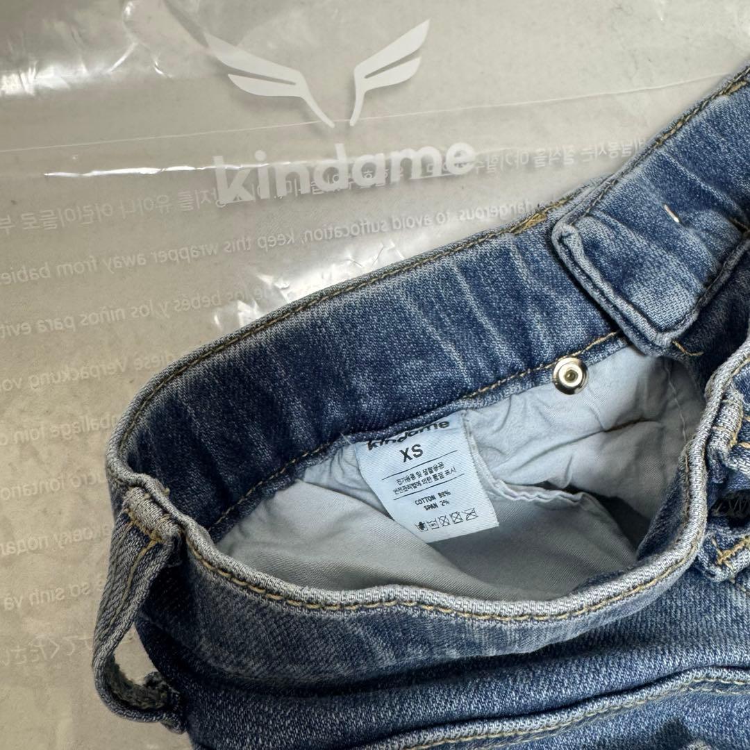 Kindame ヒップボリュームアップ ハイウエスト セミブーツカットデニムXS