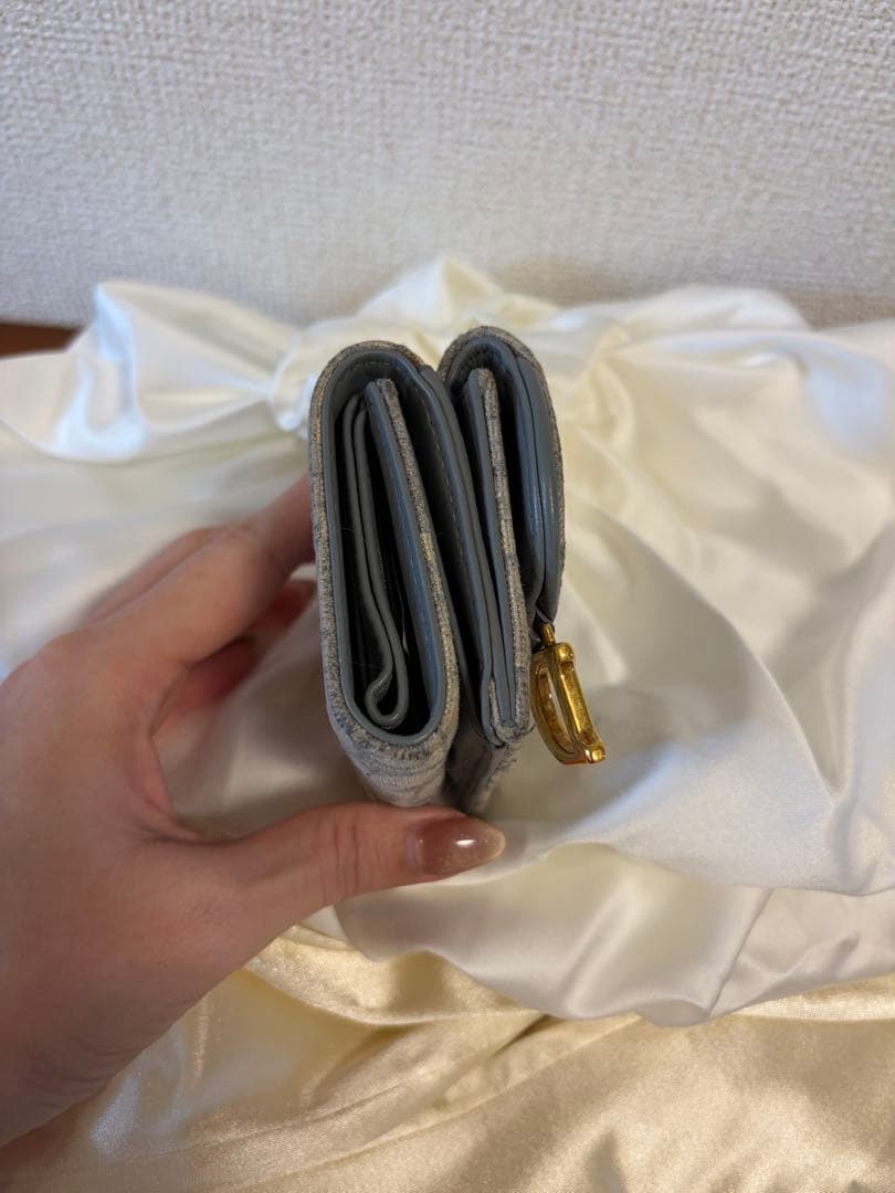 Dior グレー 三つ折り財布