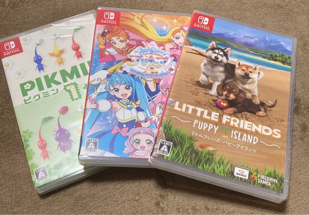 プレゼントなどに！　　　　　　　　　　安心して遊べるSwitchソフト3点セット