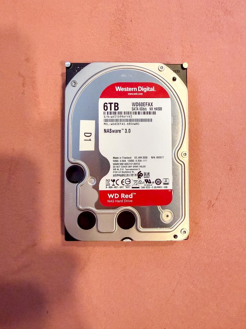 WD Red 6TB NAS用ハードディスク　ジャンク