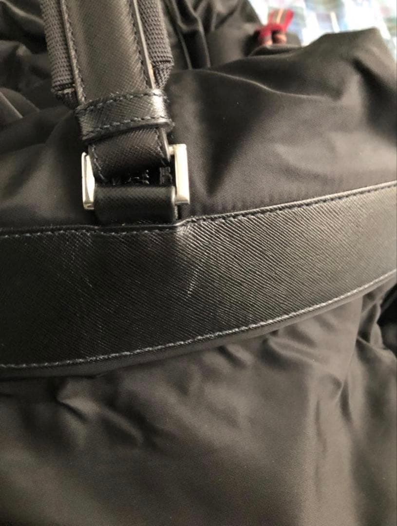PRADA プラダ ボストンバッグ ナイロン レザー 黒 ブラック V70
