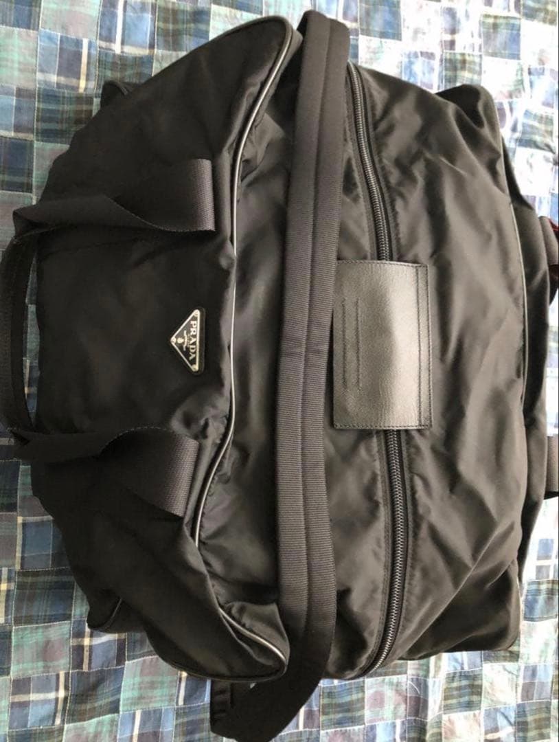 PRADA プラダ ボストンバッグ ナイロン レザー 黒 ブラック V70