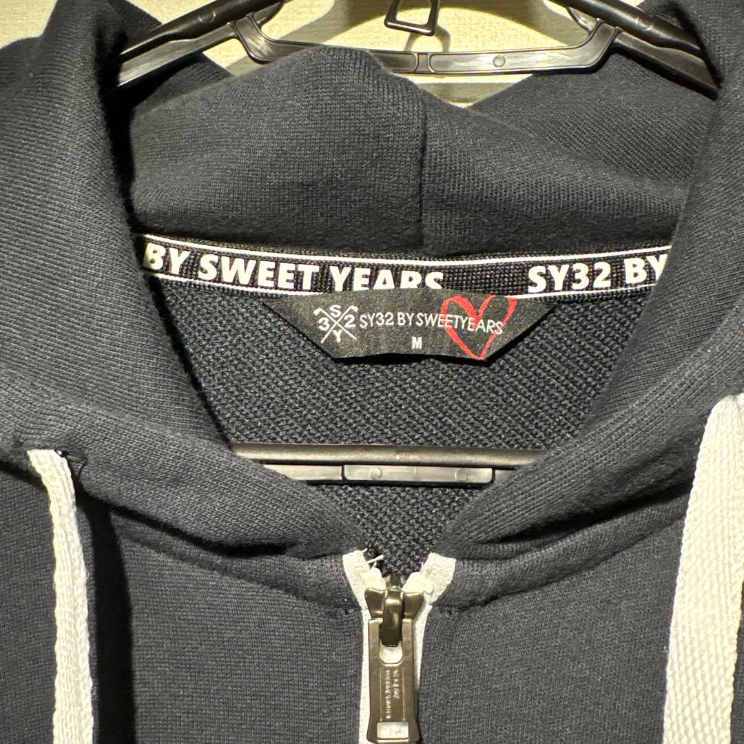 【美品】SY32 by SWEET YEARS★フロッキージップパーカー★