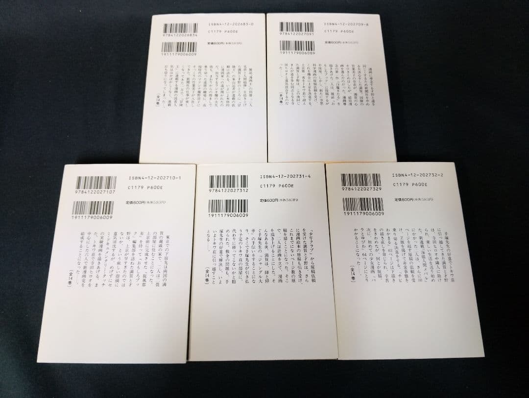 【全巻初版】まんが道 全14巻セット 藤子不二雄A 中公文庫 コミック版