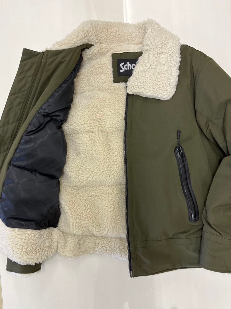 Schott NYC MA-1ボアジャケット オリーブ L
