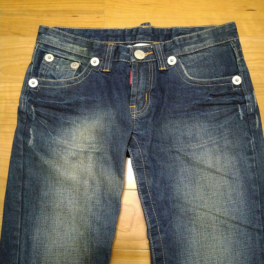 【美品】DSQUARED　29　フレア　刺繍　濃紺　DCDCパッチ スタッズ