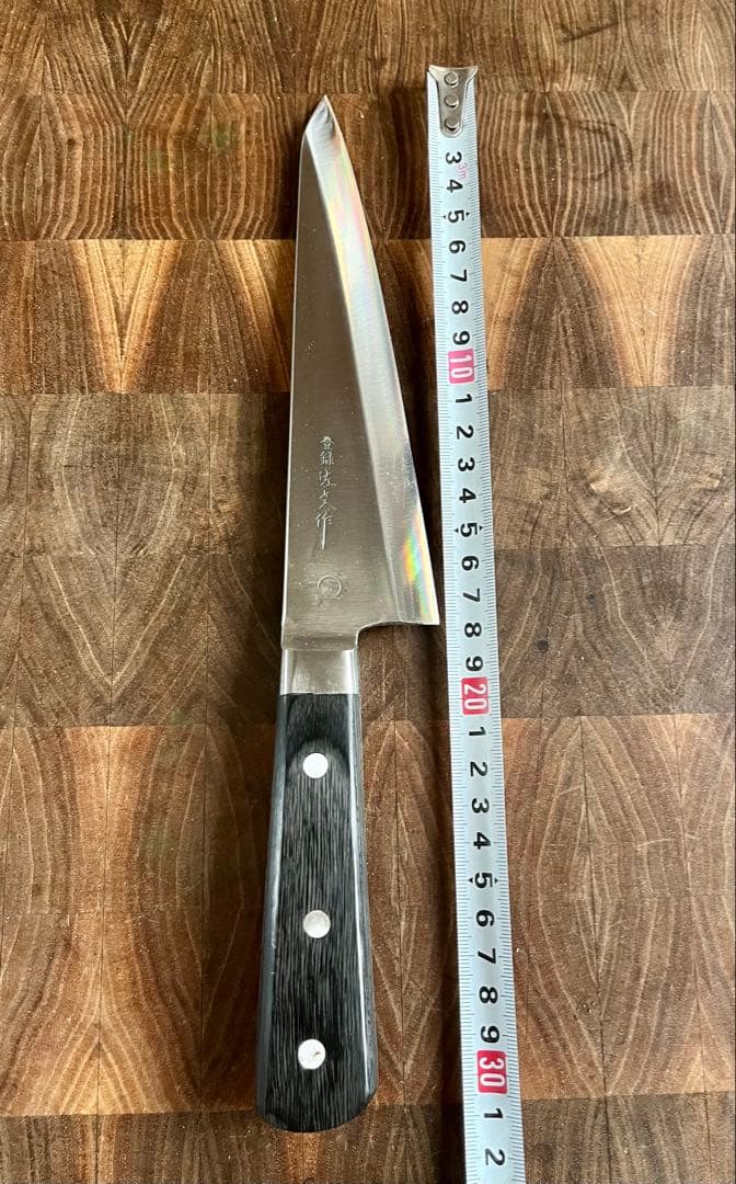 佐文　ガラスキ　180mm 包丁　骨スキ　洋包丁　全鋼　研ぎ済　出刃
