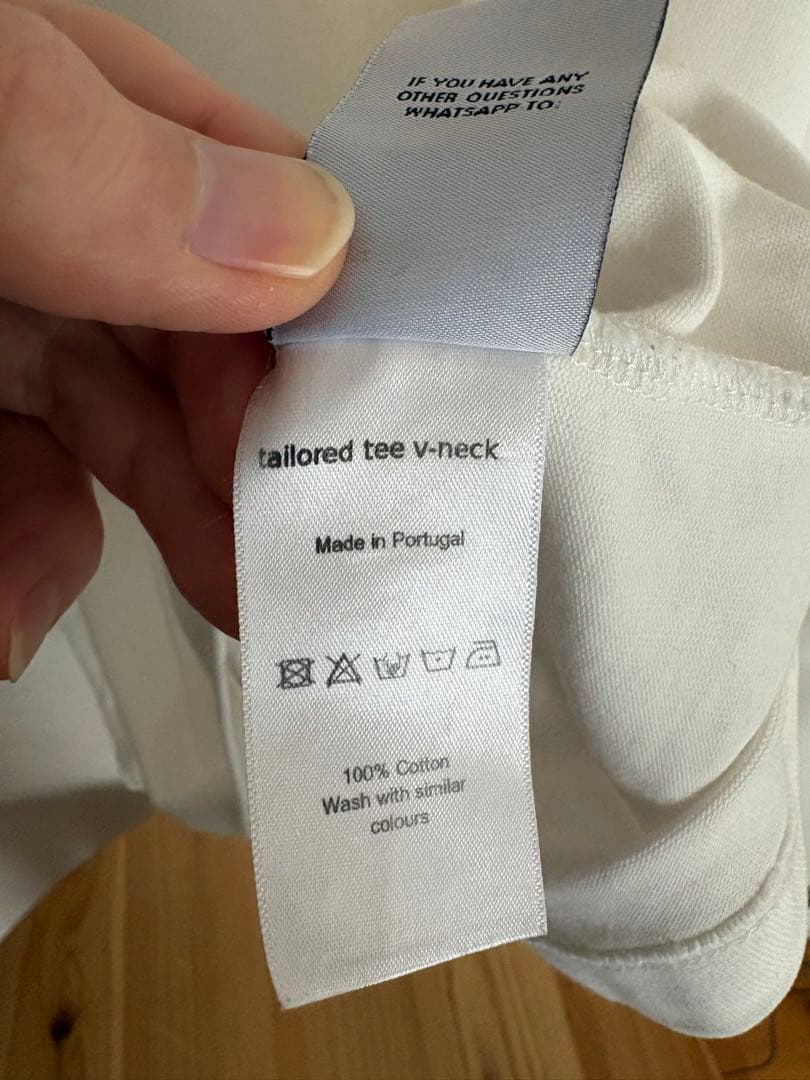 CAMIEL FORTGENS 厚手コットンVネックTシャツ　サイズM
