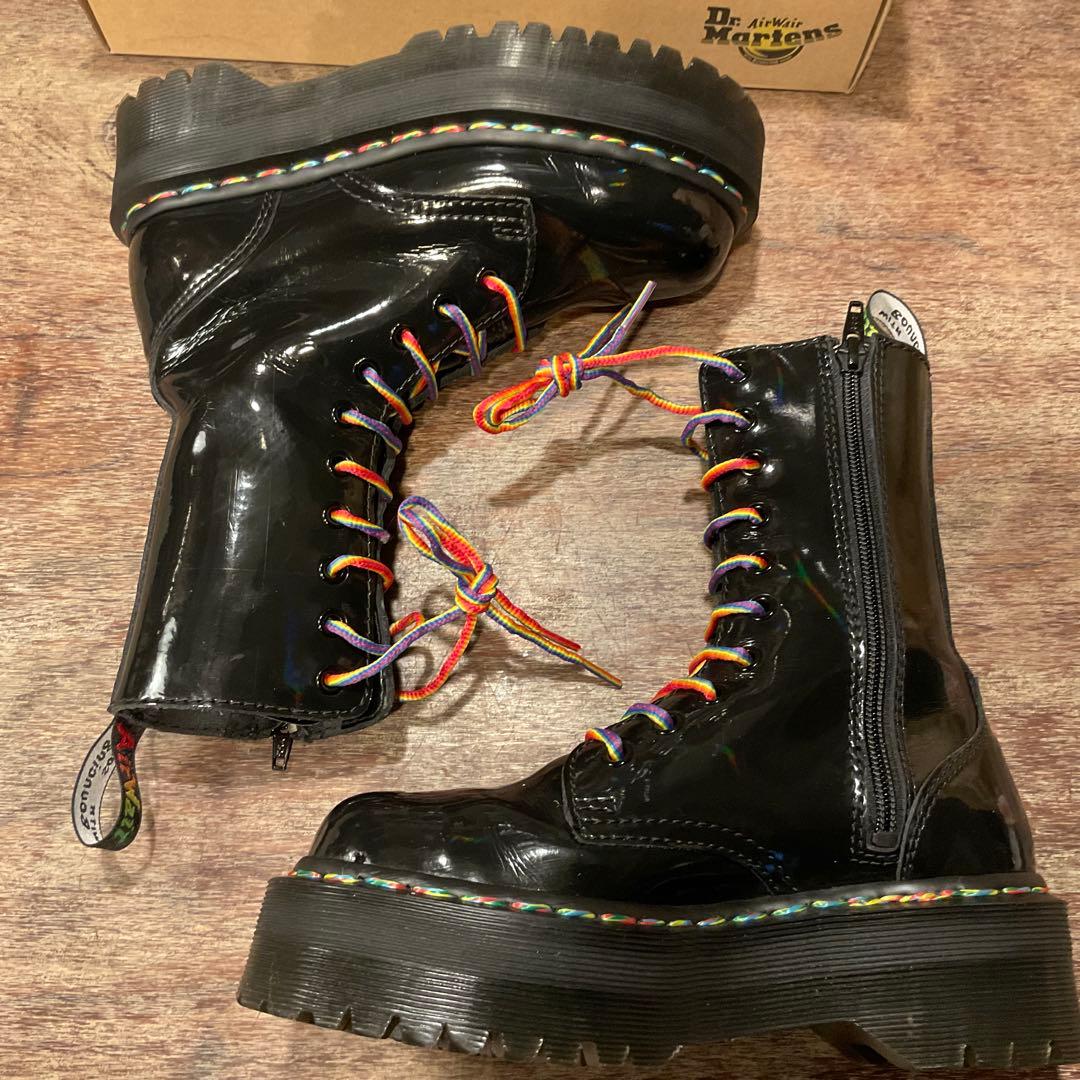 美品！ドクターマーチン JADON HI ジェイドン ハイ レインボー 厚底