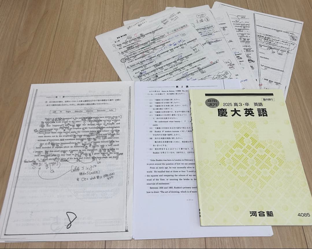 河合塾 2025 夏期講習 慶大英語 2025 高3・卒 登木健司