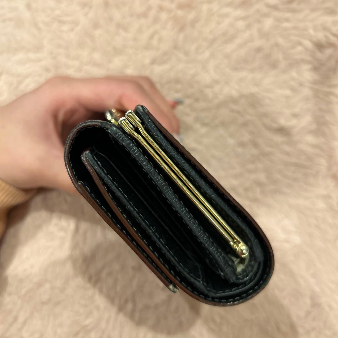 Vivienne Westwood 財布 がま口 黒 折り財布