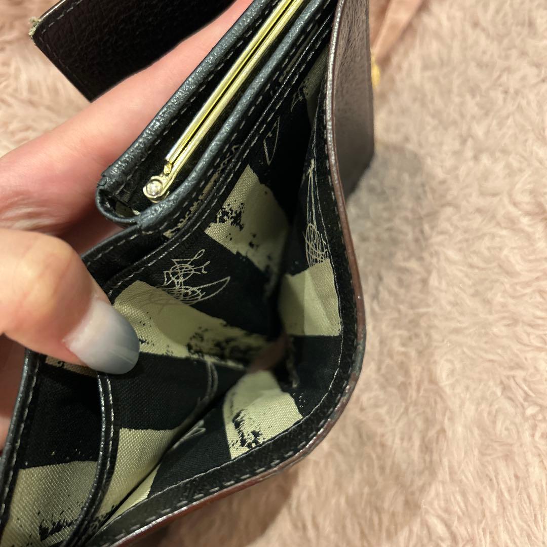Vivienne Westwood 財布 がま口 黒 折り財布