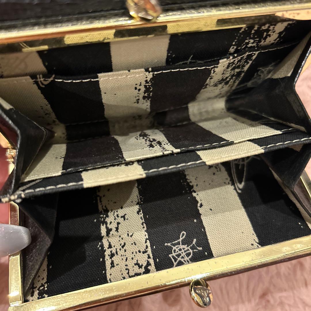 Vivienne Westwood 財布 がま口 黒 折り財布