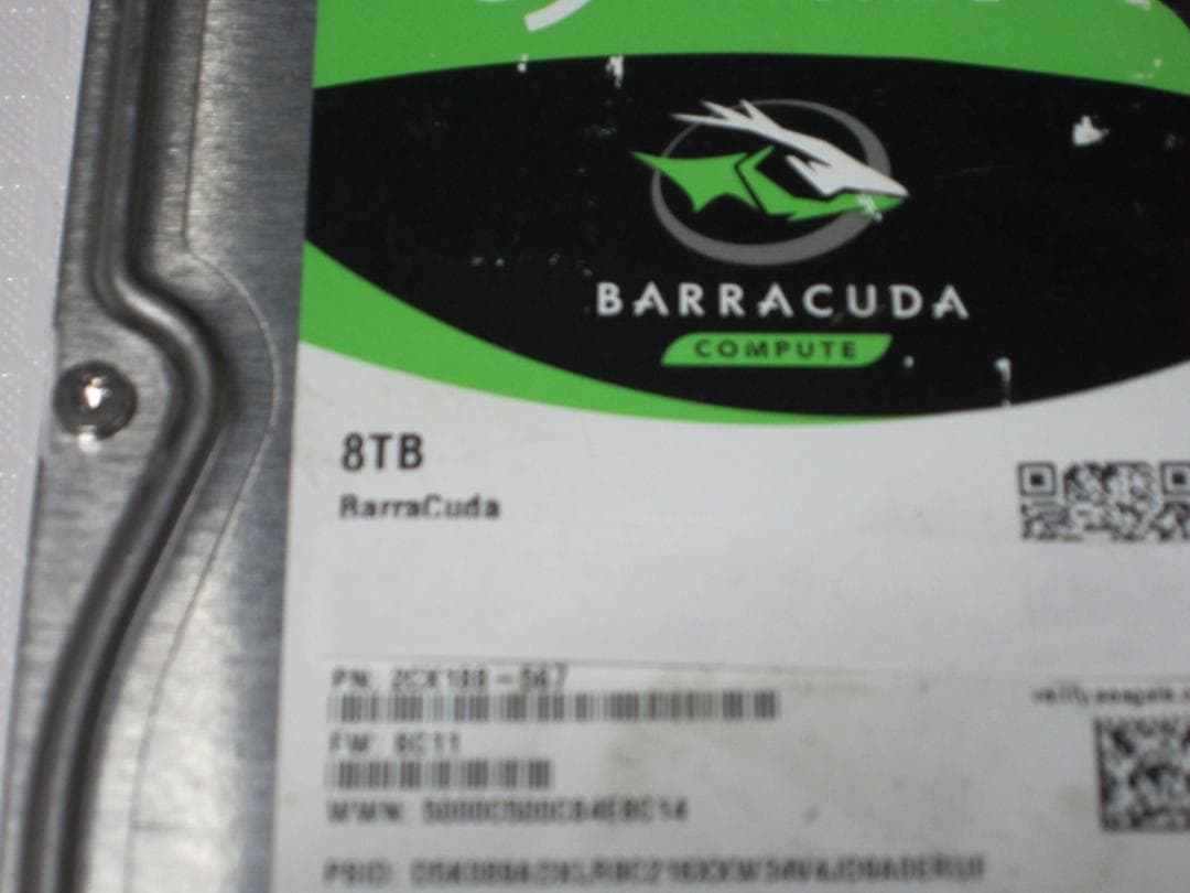 Seagate ST8000DM004 8TB 3.5インチ SATA ジャンク