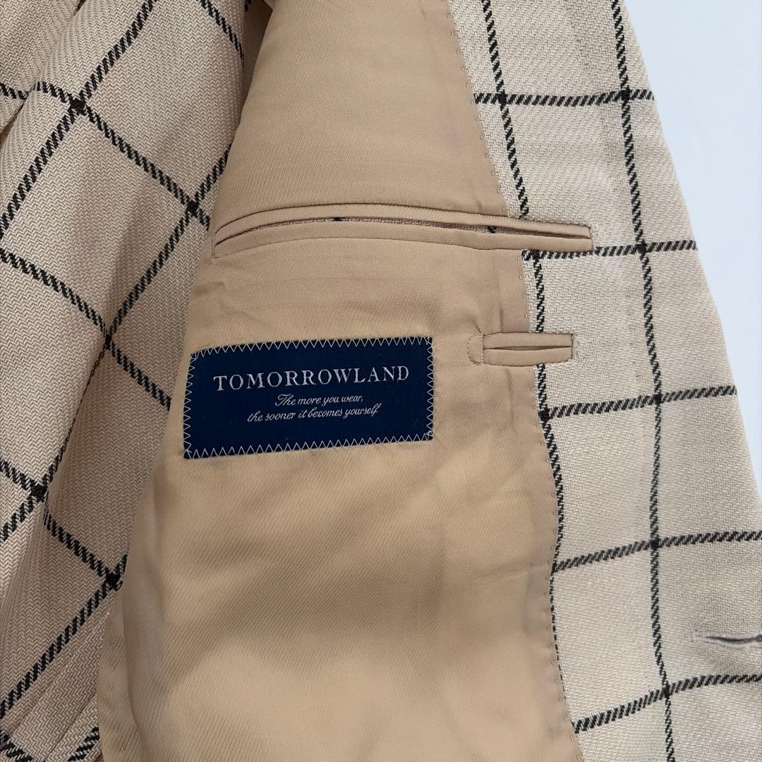 【美品】TOMORROWLAND テーラードジャケット　シルク　ウール混　L