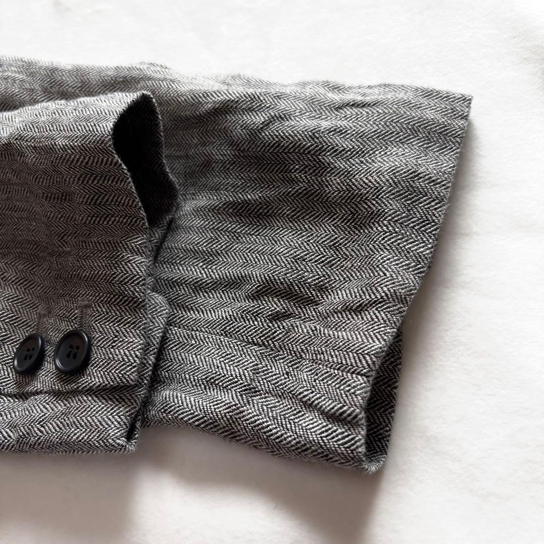 極美品☆Spick and Span リネンエアリージャケット38 ヘリンボーン