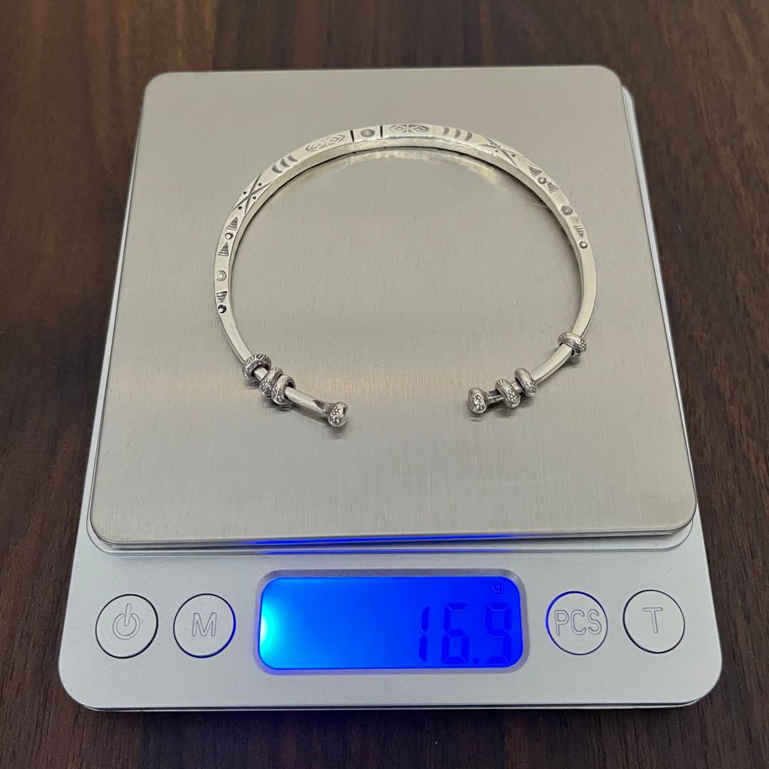 【新品・未使用】バングル カレンシルバー 純銀97% カレン族