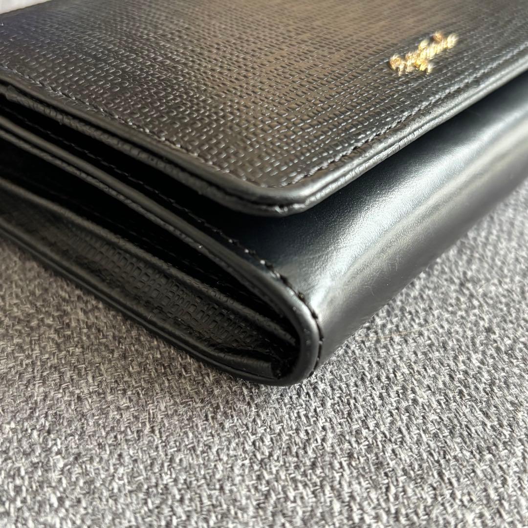 【美品】アニエスベー　Agnes b 二つ折り財布　ブラック　レディース
