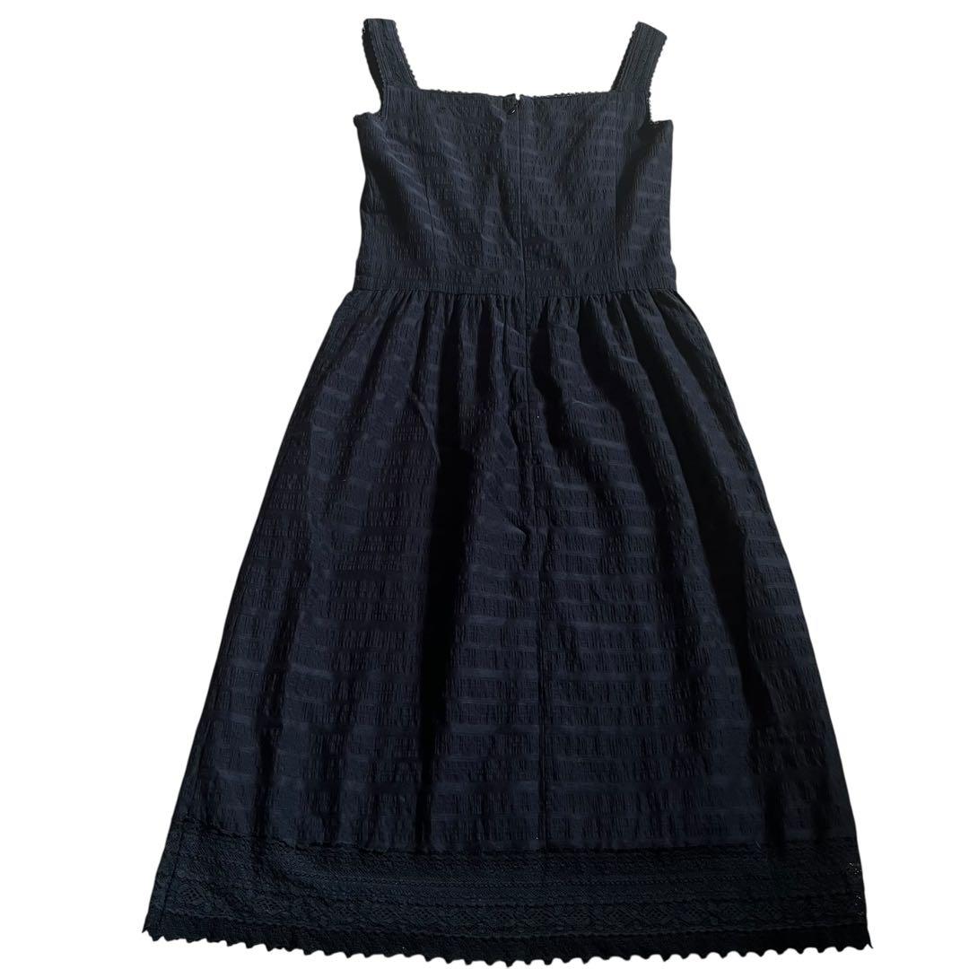 Burberry BLUE LABEL レース　サッカー生地　キャミワンピース