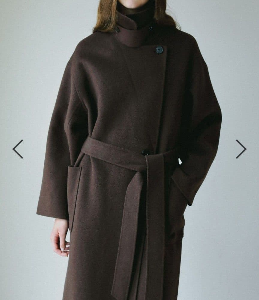 2025年美品　apart by カシープ3WAYスタンドロングコート　ブラウン
