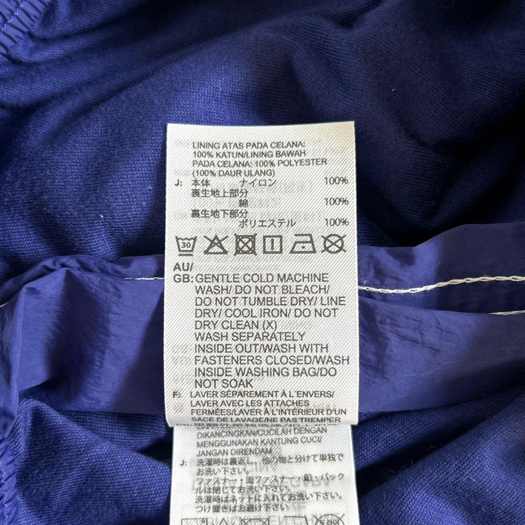 美品　adidas ADILENIUM サイドジップ　ナイロンパンツ　青