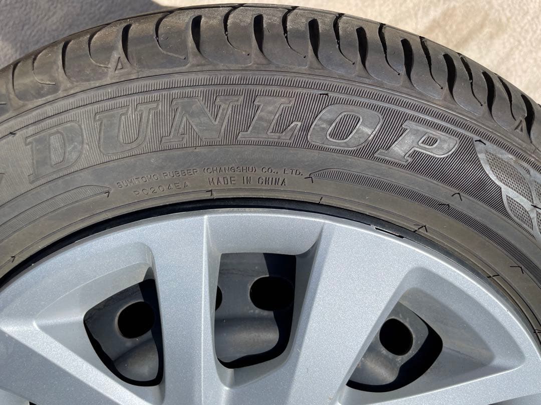 ✨サボッテン✨155/65R14✨中古4本✨送料込✨鉄ホイール純正カバー付