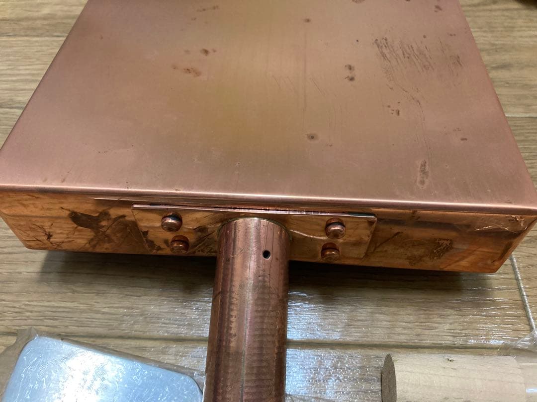 銅製玉子焼器 木蓋付き 18㎝×18㎝ 純銅卵焼き器 ダンチュウ dancyu
