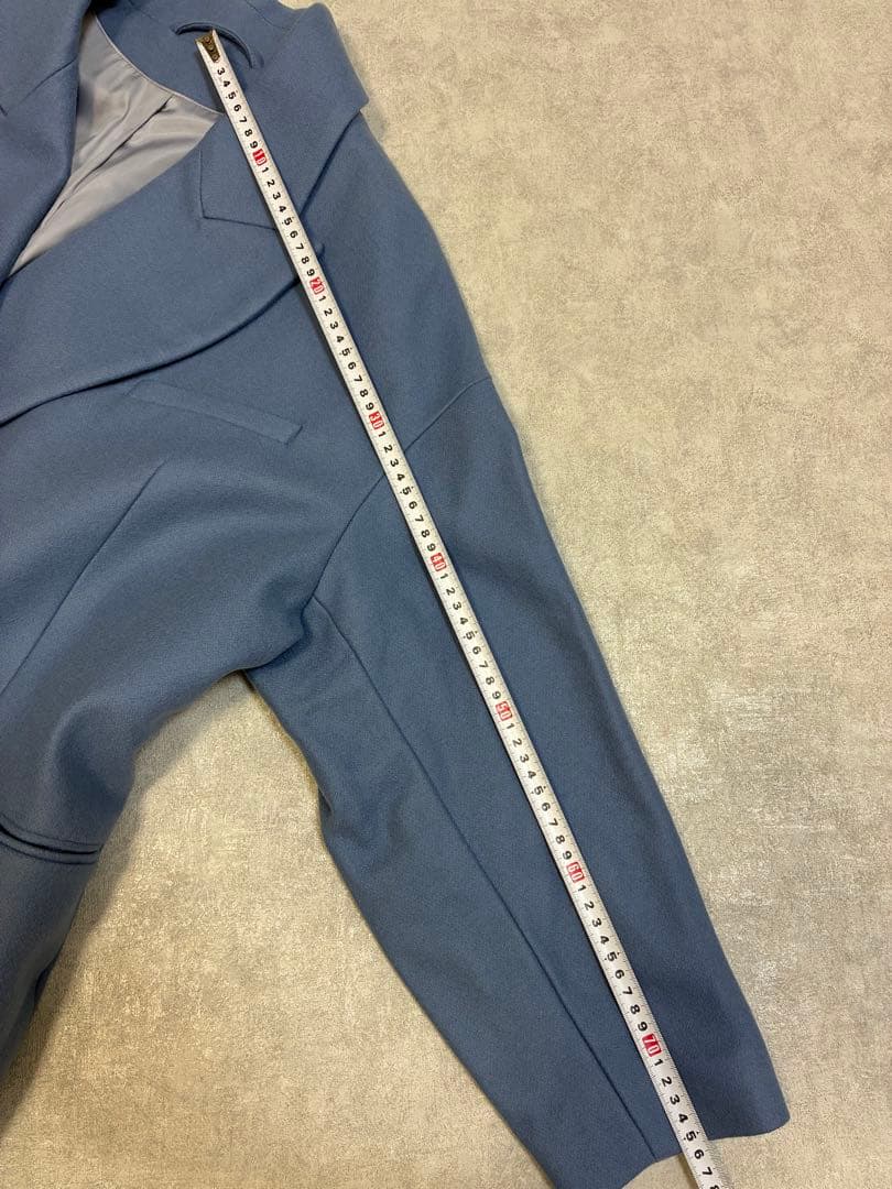 &  ブルー〜水色オーバーサイズコート EUR42
