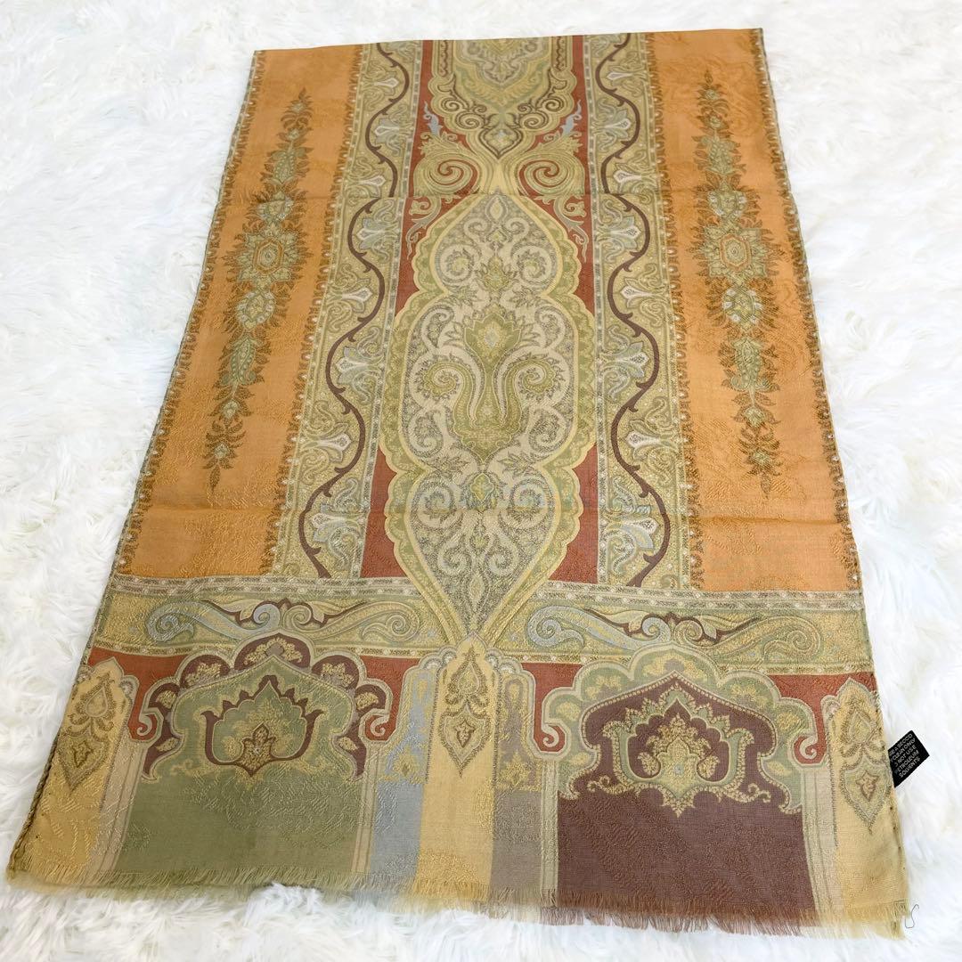 【美品】ETRO エトロ ストール ショール シルク混