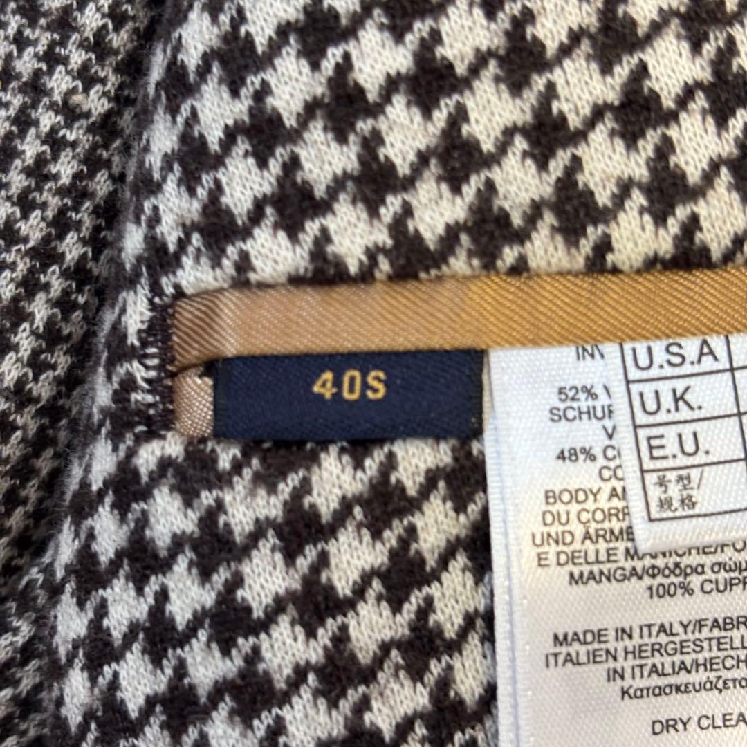 美品✨ブルックスブラザーズ1818ミラノ千鳥格子ジャケット40S Lイタリア製春