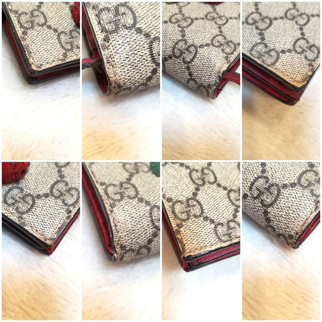 美品 希少 GUCCI　さくらんぼ　GGスプリーム　レザー　チェリー