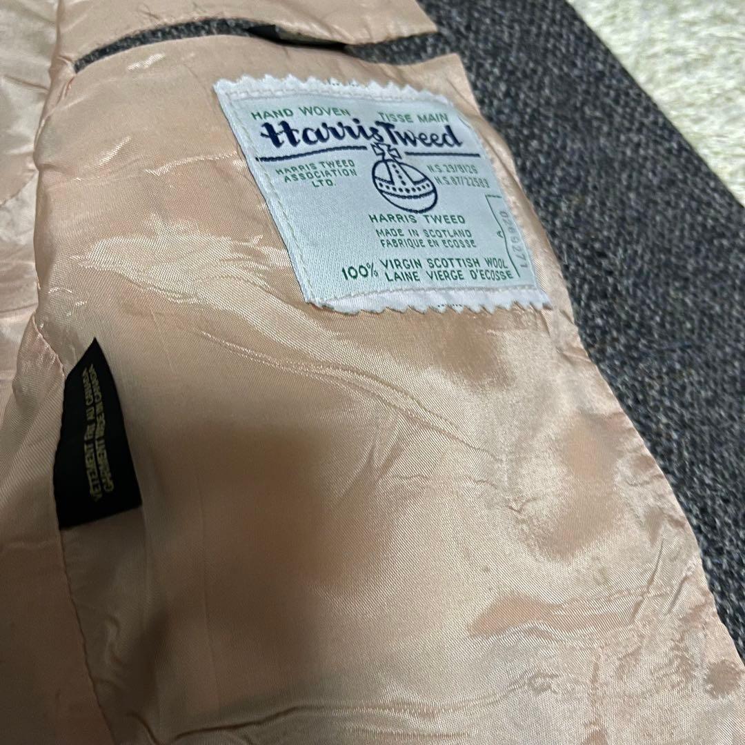 Harris Tweed ハリスツイード テーラードジャケット L英国ブレザー