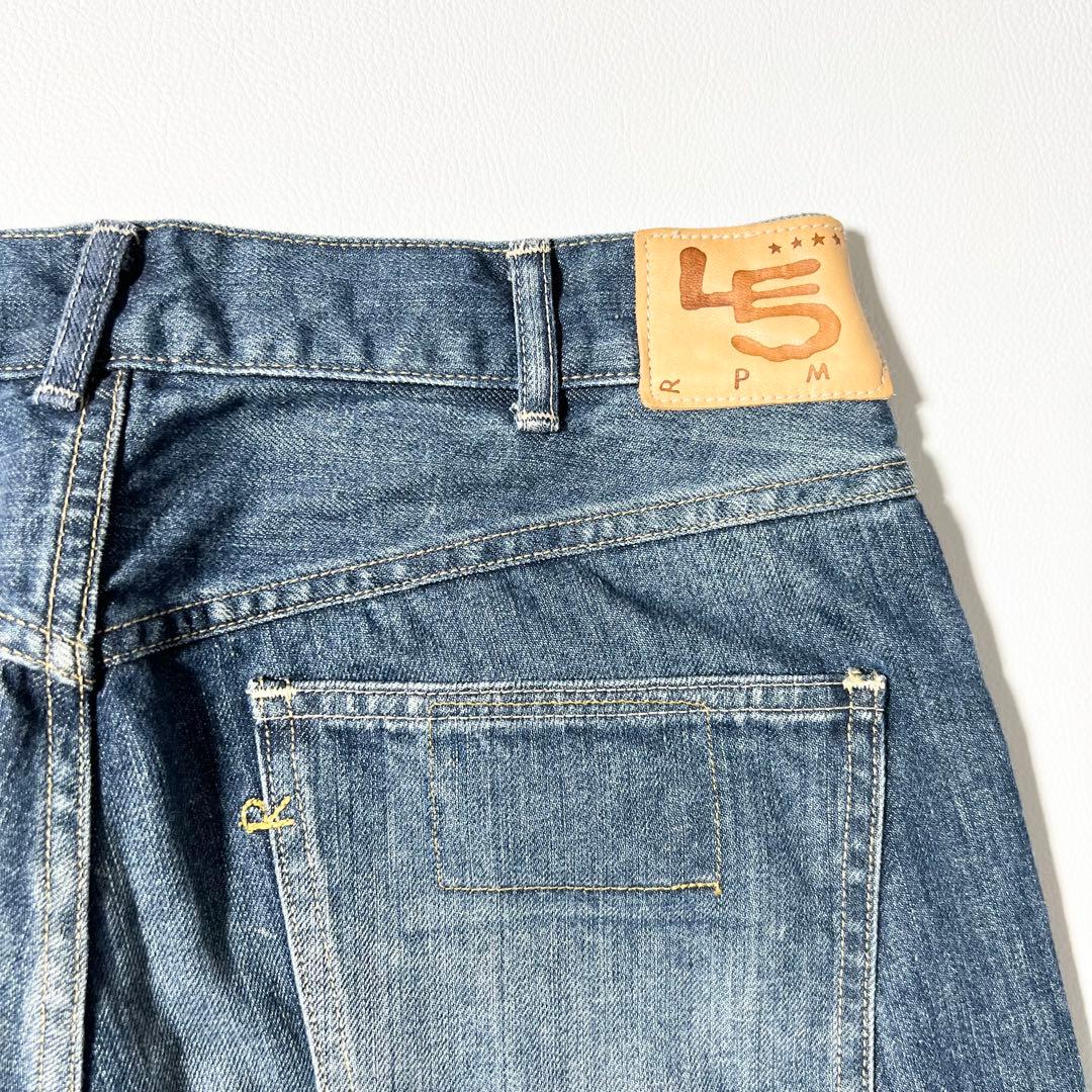 3451【美品】45R　ライ麦デニムのシャルロット5（焦）インディゴ 29