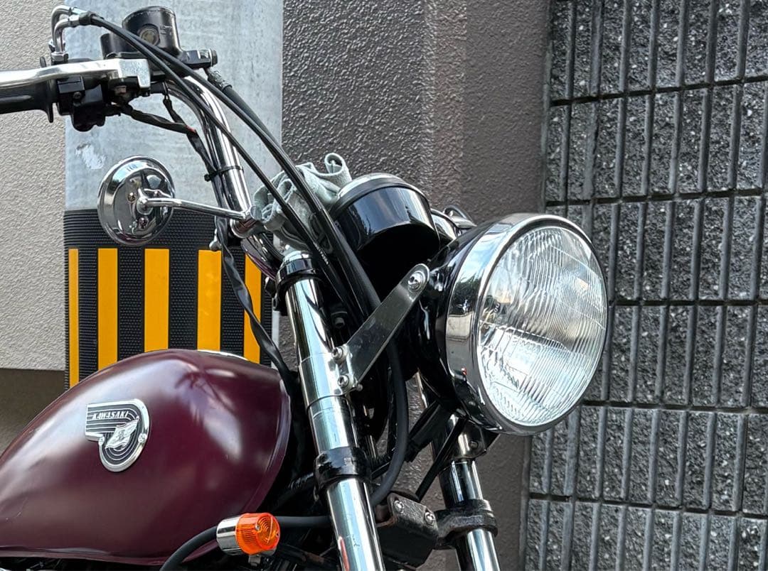 丸型　ヘッドライト レトロ　W650 H4バルブ