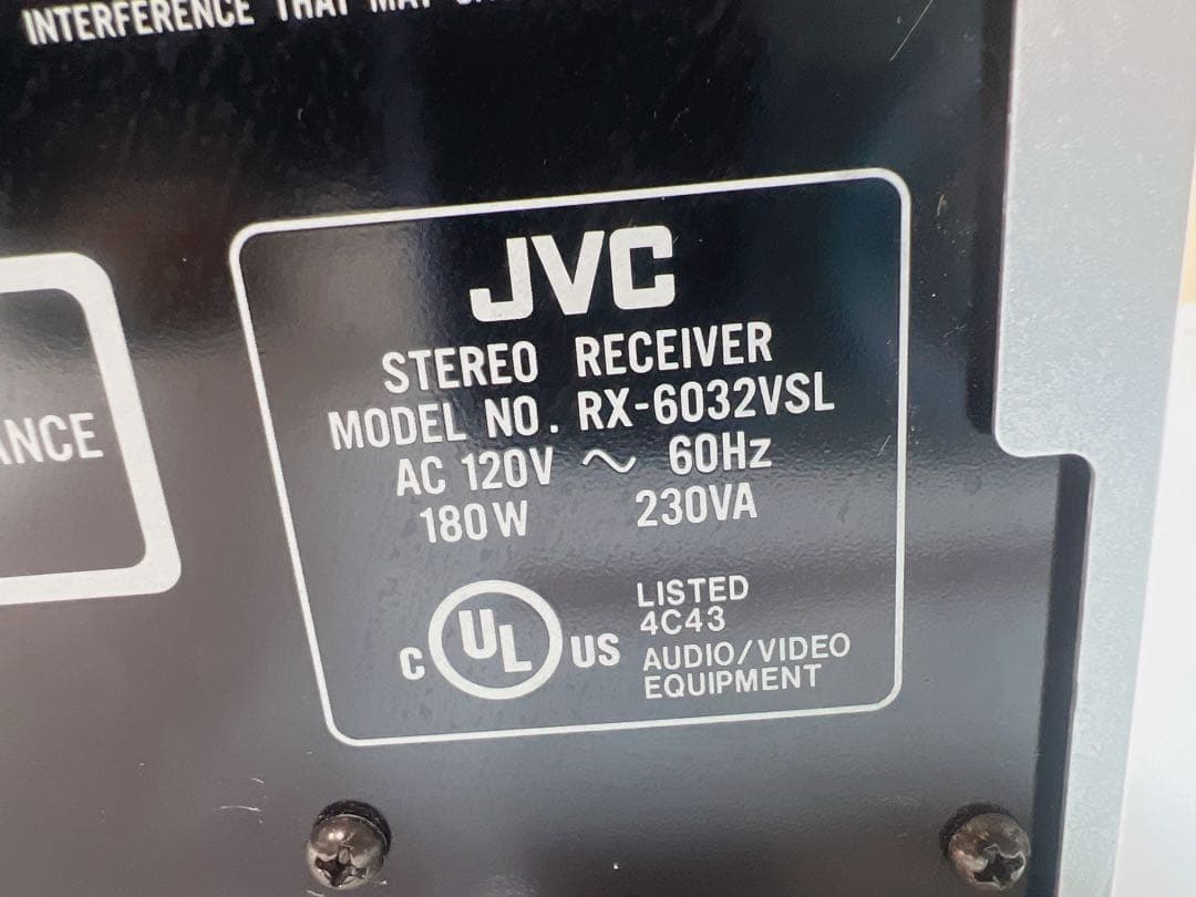 JVC RX-6032V オーディオ/ビデオコントロールレシーバー