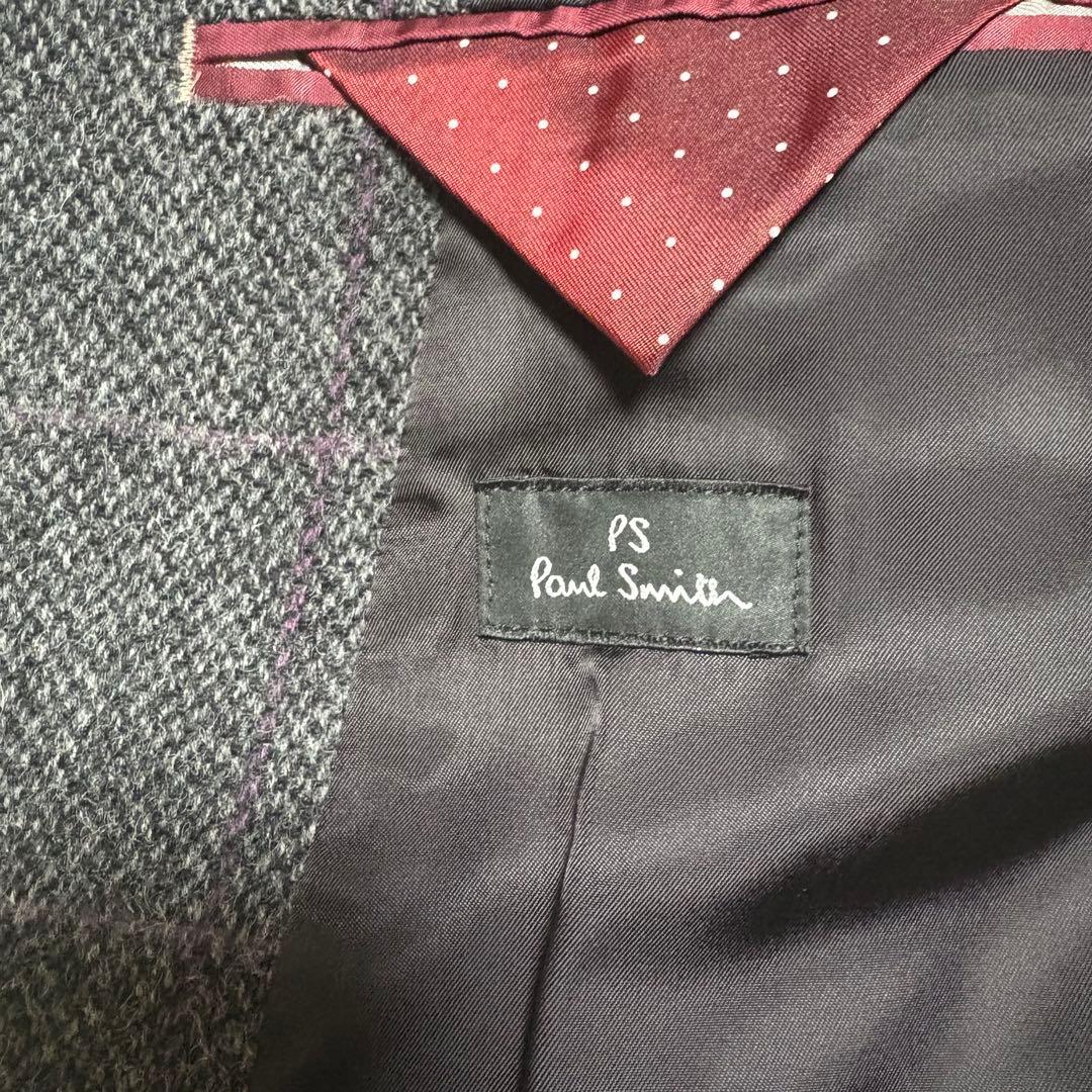 美品　PS Paul Smith ウール テーラードジャケット グレー　ツイード
