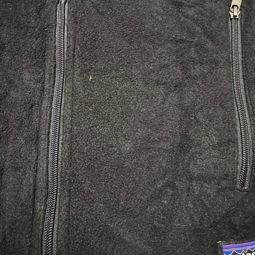 パタゴニア patagonia ベスト　フリース　シンチラ　企業刺繍　黒