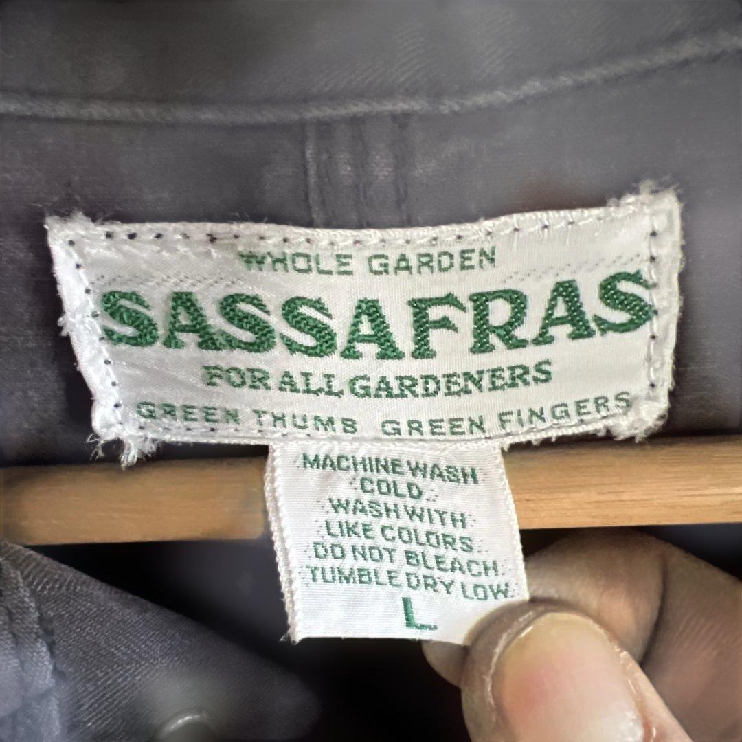 日本製 SASSAFRAS カバーオール ネイビー Lサイズ