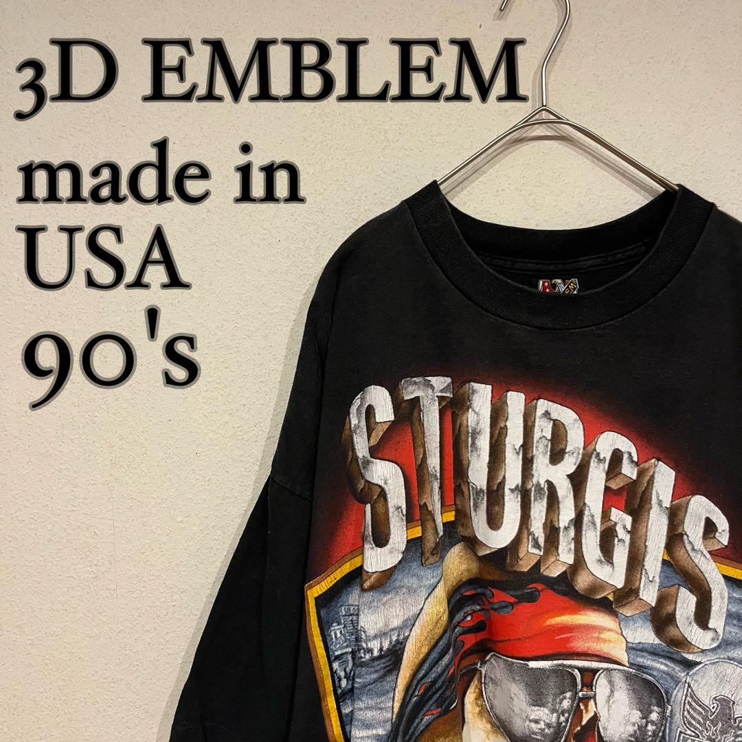 【スペシャル】USA製 90's 3D EMBLEM STURGIS Tシャツ