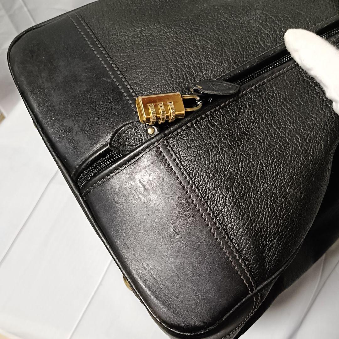 【本革希少モデル】GUCCI オールドグッチ ボストンバッグ ブラック 大容量