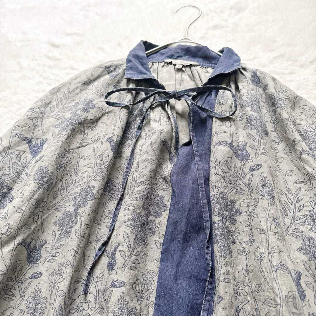 【c s】Vlas Blomme コルトレイクリネンチュニックワンピース