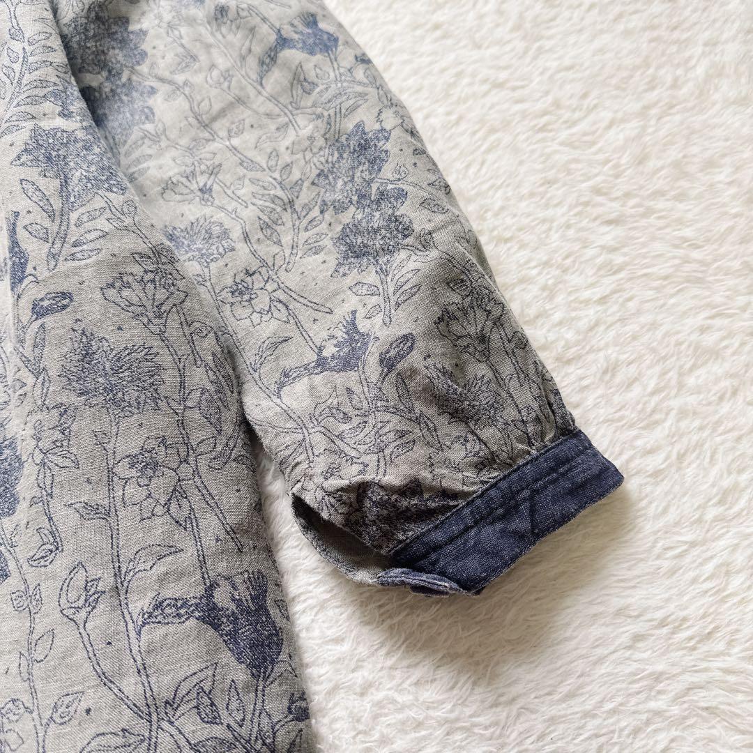 【c s】Vlas Blomme コルトレイクリネンチュニックワンピース