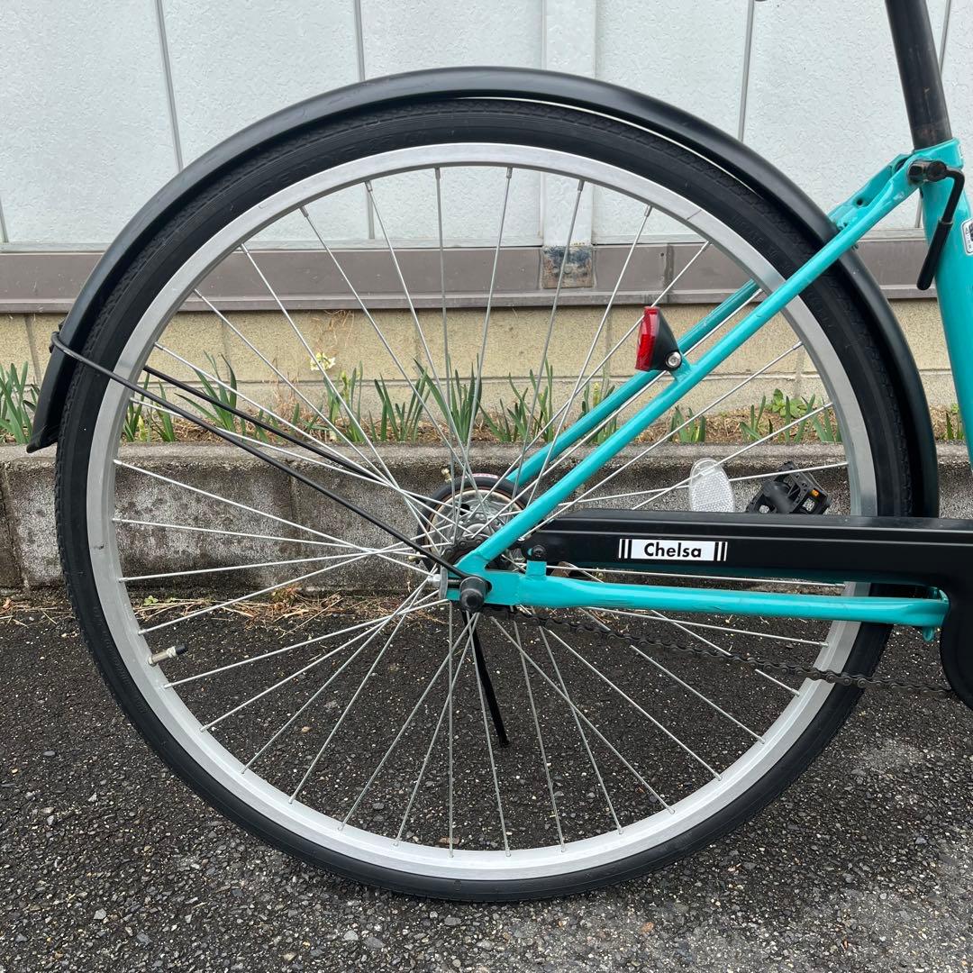 (K)京都市直接渡し　チェルサ　シティサイクル　27インチ　ライムグリーン