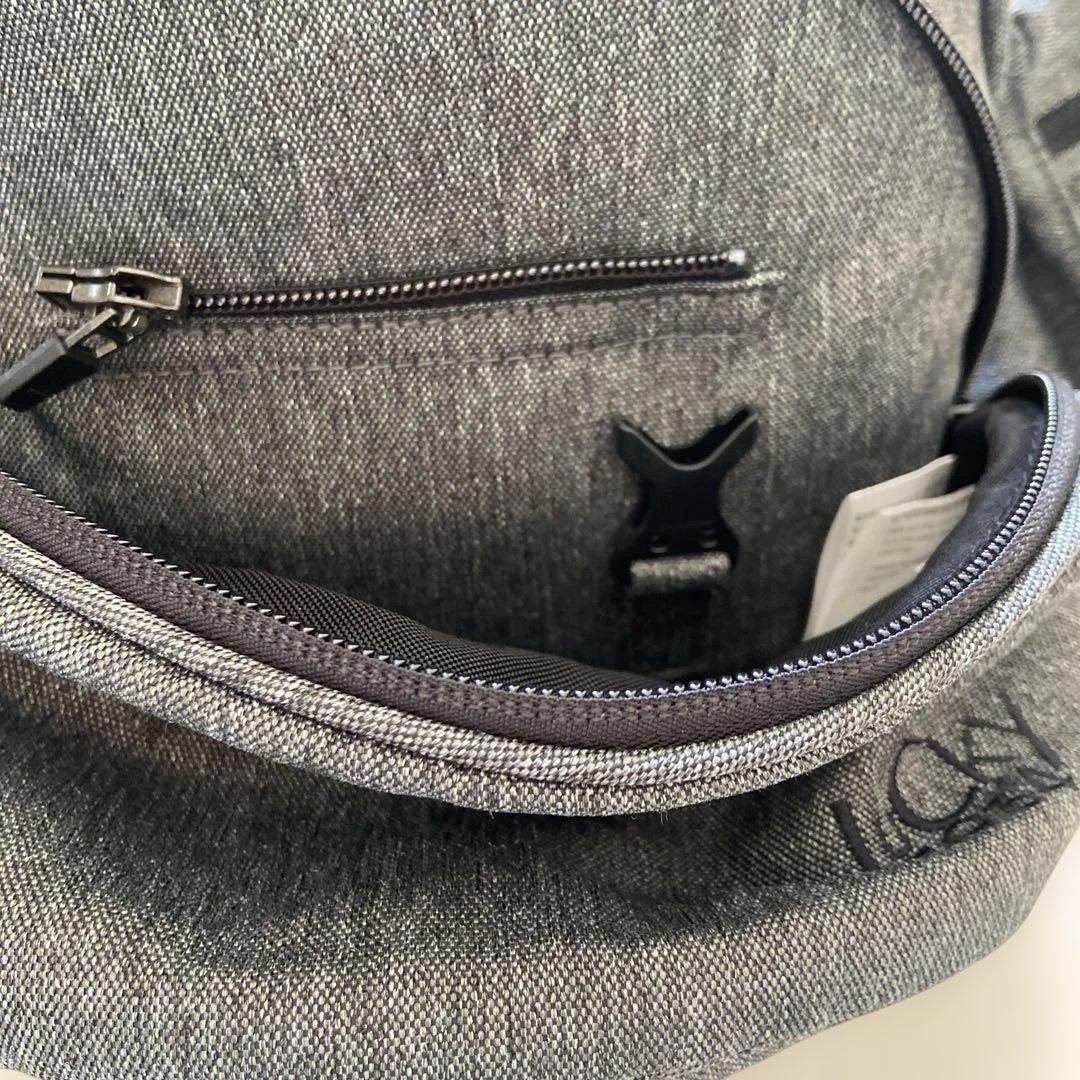 【美品】POLBAN のせる抱っこひも　肩ショルダー付き　メランジグレー