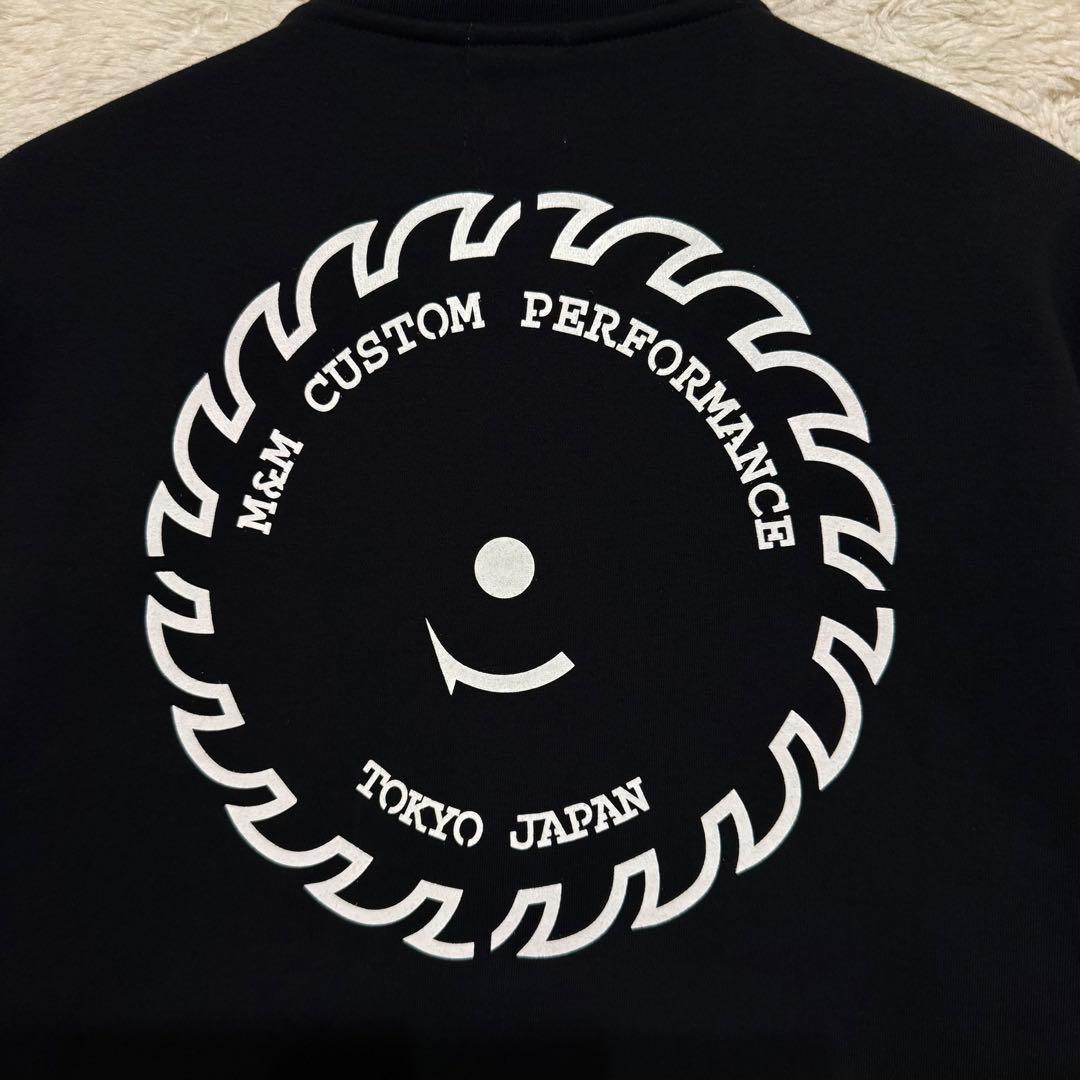 美品/M&M ルーズフィット スナップジャケット ワッペン ビッグロゴ XL