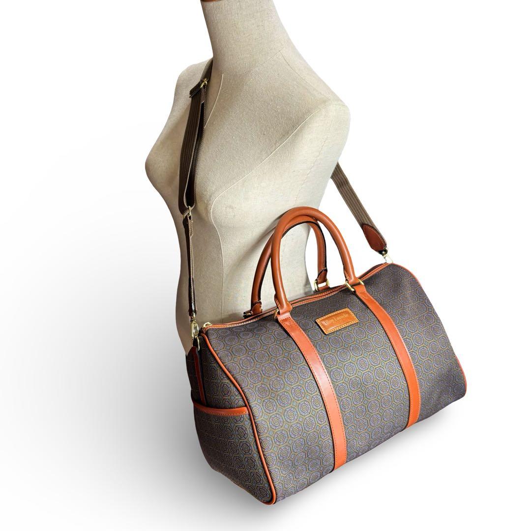 【美品】ギラロッシュ　2way ボストンバッグ　ショルダー　PVCレザー　大容量