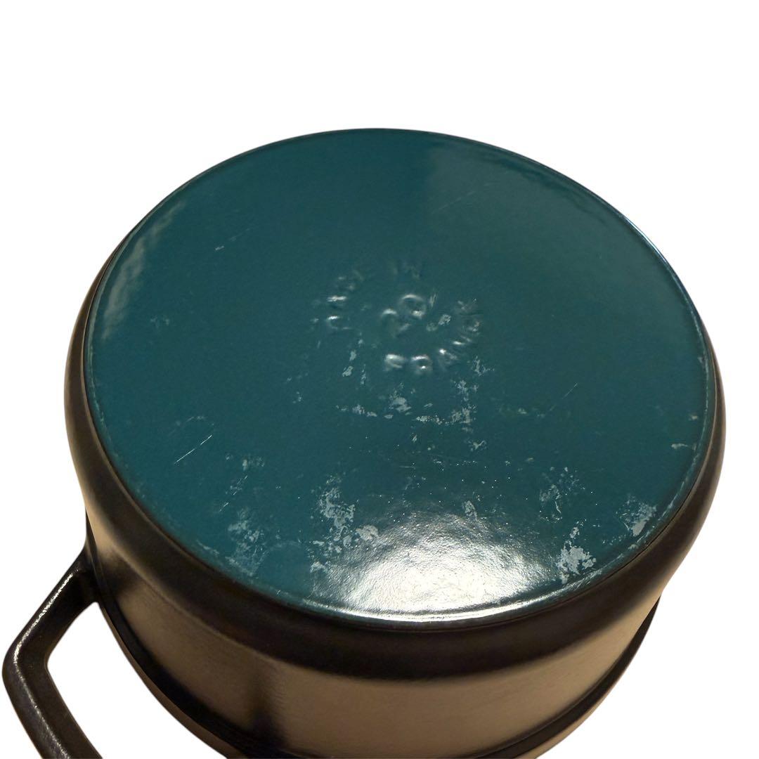 【未使用に近い】staub ピコ・ココット ラウンド ブラック20cm2.2L