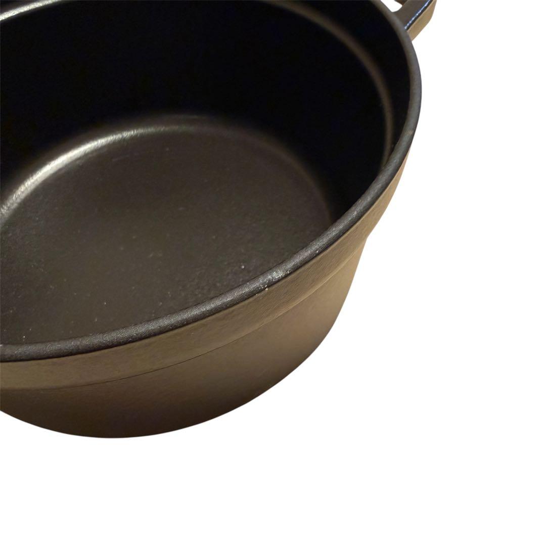 【未使用に近い】staub ピコ・ココット ラウンド ブラック20cm2.2L