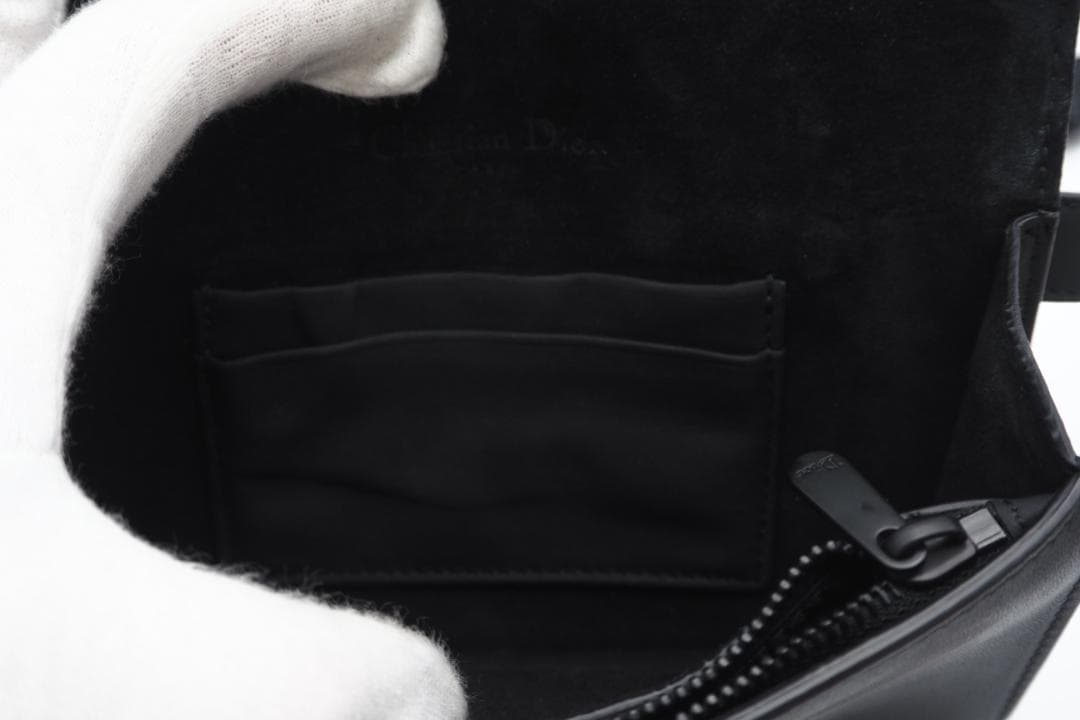 Christian Dior ウエストバッグ サドル レザー ベルトポーチ 黒